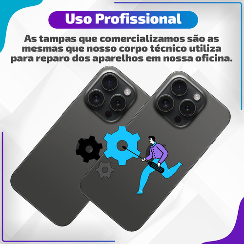 Tampa Traseira Vidro Compatível Com iPhone 15 Pro Premium
