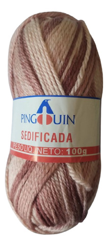 1 Kilo Ovillo Sedificada Pingouin 100g 30% Lana 70% Acrili Matizado Rosa