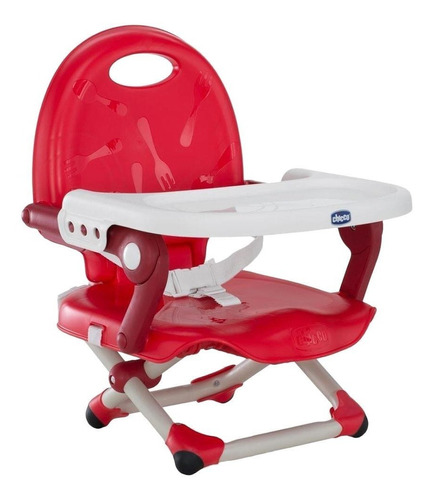 Chicco Silla Elevada Pocket Snack Cherry, Color Rojo