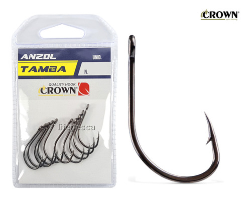 Anzol Para Pacu Crown Tamba Black Nº 4 Cartela Com 10 Peças