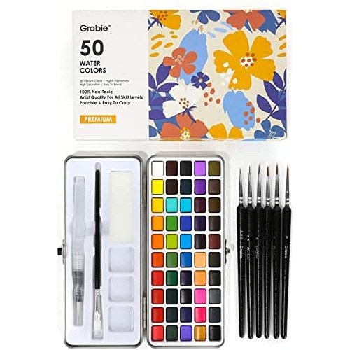 Set De Pintura Acuarela, Ideal Pintar, 50 Colores, Incl...