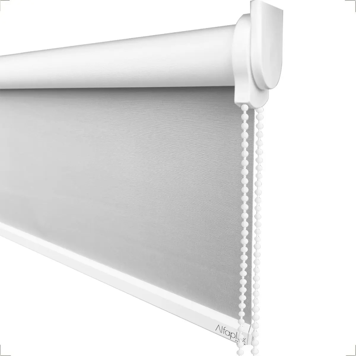 Cortina Persiana Rolô Rolon Blackout 1,80 X 1,50, Cor Branco