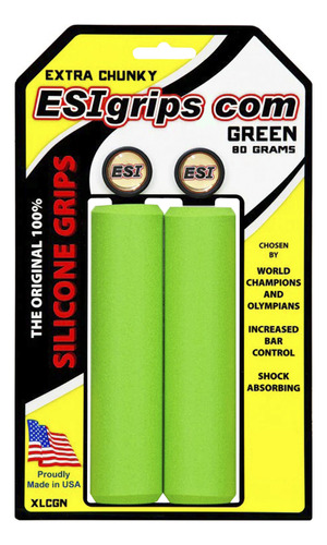 Mangos De Bicicleta Esi Grips Extra Chunky Verde Mtb