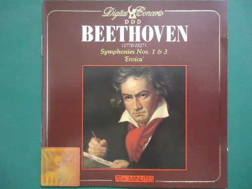 Cd  Symphonies Nos. 1 & 3 Eroica  Beethoven 