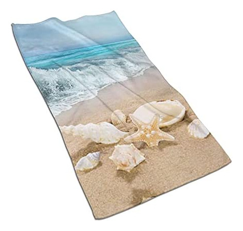 Msguide Tropical Summer Beach Seashell Toallas De Mano Grand