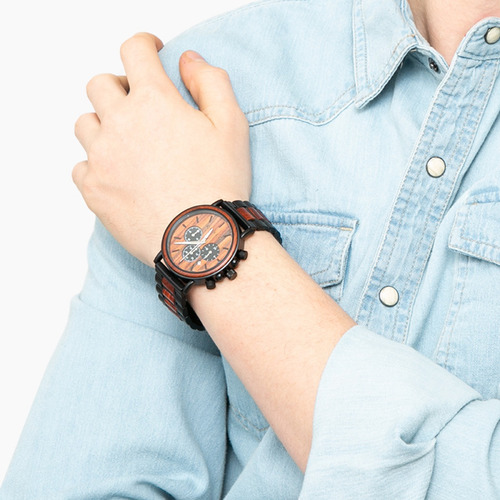 Imagen 6 de 10 de Reloj De Madera Para Hombre, Caballero, Juvenil 2019