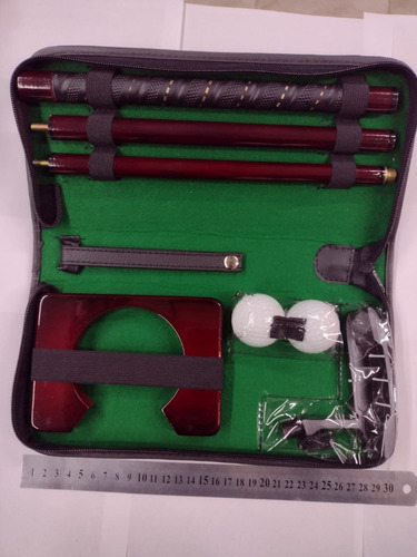 Imagen 2 de 4 de Set Kit De Golf Oficina Estuche Eco Cuero Z2820 Milouhobbies