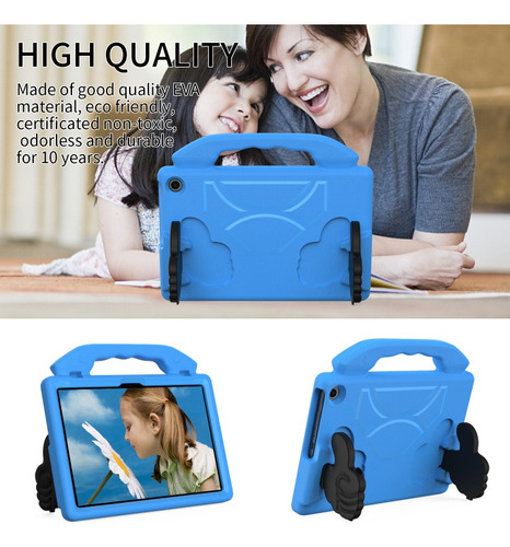 Capa Azul À Prova De Choque Para Amazon Fire Max 11 2023