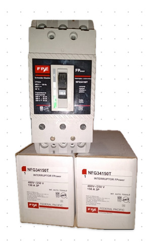 Interruptor Federal Pacific 3 Polos 480 Vol. 150 Amp. Nfg