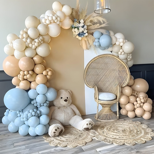Guirnalda de globos de látex azul Celebratetime arco set baby shower fiesta decoración para bautizo cumpleaños globo decoración multi tamaño globos