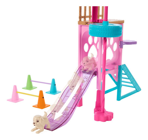 Barbie Set Juego Stacie Al Rescate Entrenadora Cachorritos Multicolor