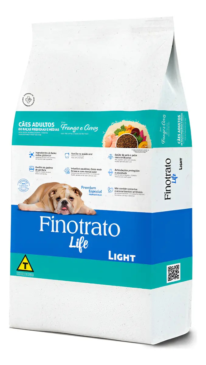 FRISMAR Ração Seca Finotrato Life Light Frango E Arroz Para Cães Adultos Raças Pequenas E Médias 3kg