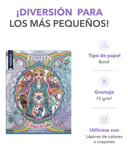 Libro Para Colorear Mandalas Frozen 32 Paginas