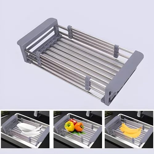 Escurridor Extensible Acero Inox Secaplatos Bacha Verduras