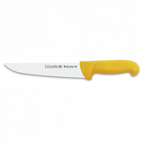 Cuchillo Carnicero Tres Claveles 24 Cm Amarillo