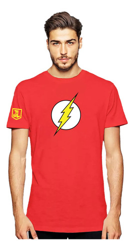 Polera Flash Superheroe Liga De La Justicia Hombre/niño