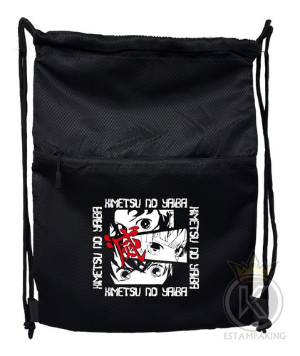 Morral Demon Slayer - Tipo Bolso Con Cierre - Estampaking