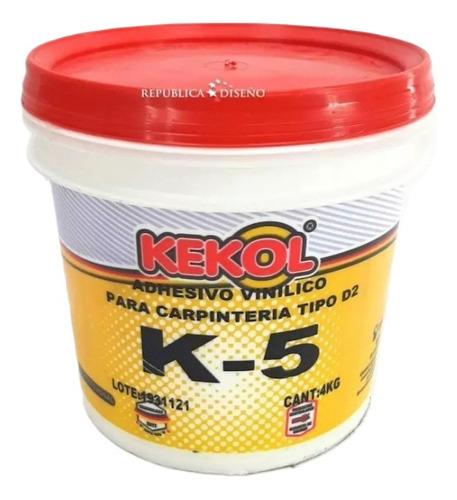 Cola Vinilica De Carpintero Secado Rapido Kekol K-5 4kg 