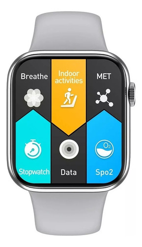 Smartwatch 44mm: Transforme Seu Estilo De Vida Com O Novo Prateado Silicone Prateado Prateado