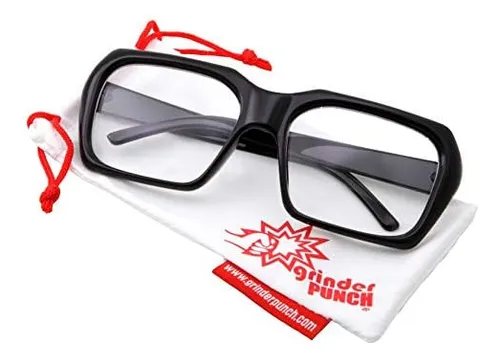 Gafas Transparentes Negras Nerd De Gran Tamaño Grinderpunch
