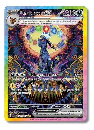 Carta Pokémon - Umbreon Ex 161/131 Evoluções Prismáticas