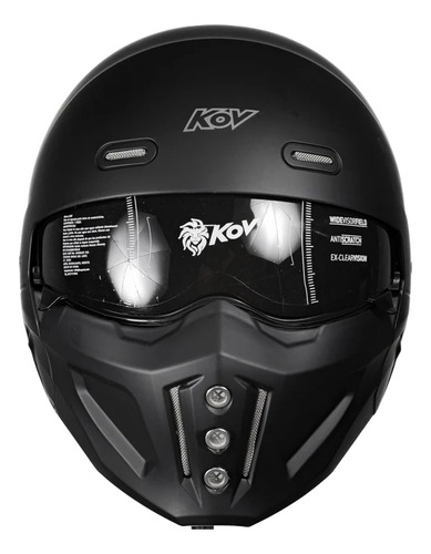 Casco Para Moto Modular Negro Mate Solido Spectrum Kov Negro Solido L