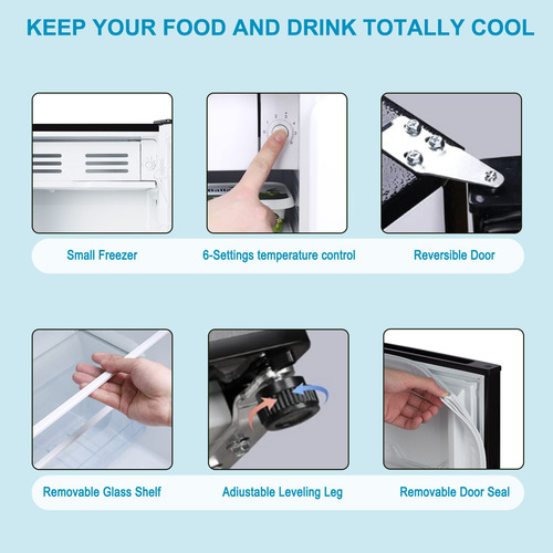 Mini Refrigerador 2.5 Pies Cúbicos Con Congelador Acero Inox