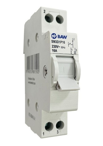 Conmutadora Manual 1p 1- 0 -2  16 Amp Baw Electric
