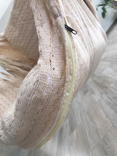 Silla Hamaca Columpio Colgante En Tela Algodón Crudo Natural