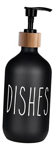 Dispensador De Jabón Botellas De Bomba De Platos Negros .