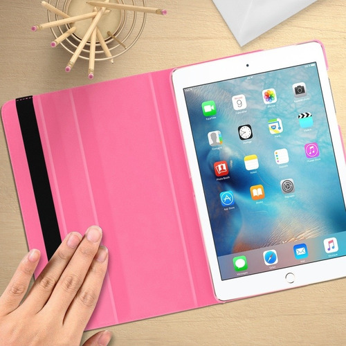 Imagen 3 de 6 de Funda Para Tablet iPad Mini 4/5 Rosada Prot Complet Gira 360