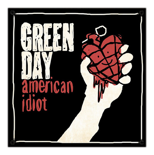 #407 - Cuadro Vintage 30 X 30 Green Day American Idiot Punk