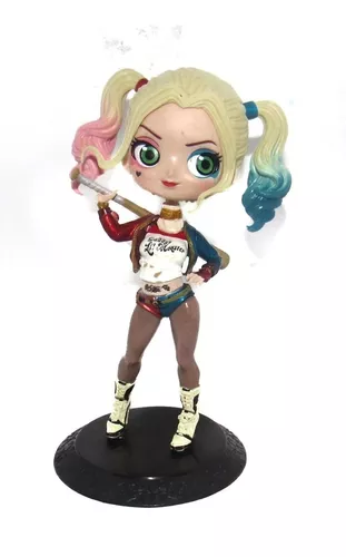 Boneca Arlequina 14cm - Harley Quinn Dc - Colecionável