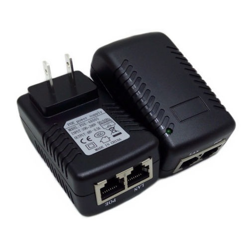 0, 5a 2 X 48v Poe Inyector Power Over Ethernet Adaptador Par