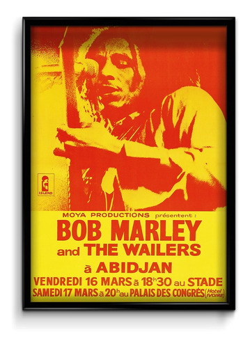 Cuadro Bob Marley M1 20x30 (marco + Lámina + Vidrio)