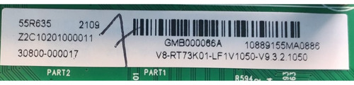 Main Tcl 30800-000017 / 40-rt73m1-mad2hg Modelo 55r635 (Usado)