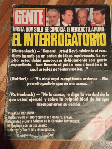 Revista Gente Coustarot Darín Calvo Alfano Dali Peron 1983