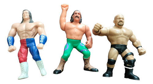 Figuras Steve Austin, Brithis Bull Dog , Jake Snake Lote 3 (Usado)