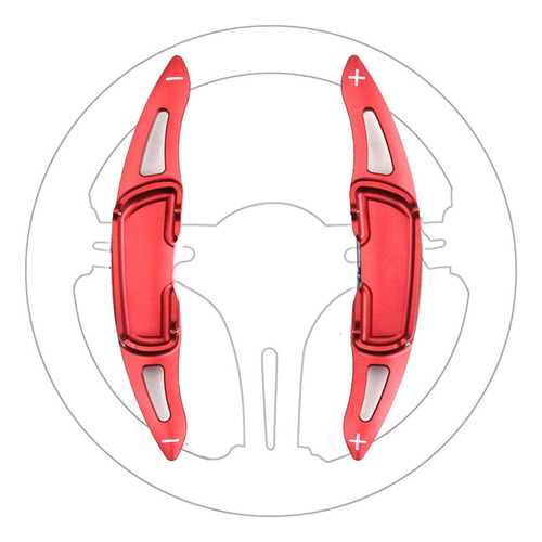 Extension Cambio Paleta Volante Aluminio 2 Unidad Rojo Para