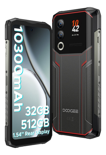 Doogee Blade 20 Ultra Celular Rugerizado, 8 Gb De Ram+512 Gb De Rom, 10300 Mah, 50 Mp, Ip68, Doble Pantalla