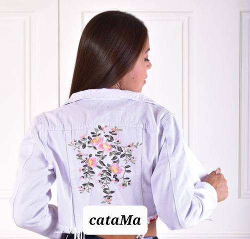 Campera De Jean Bordada