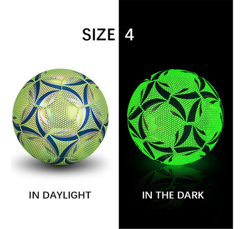 Fútbol Luminoso Tamaño 4, Deslumbrante Que Brilla En La Oscu