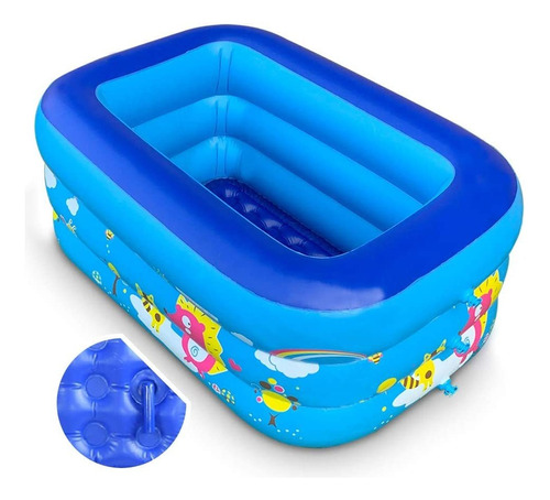 Piscina Para Niños Piscina Inflable  Bebe Con Suelo Bl...