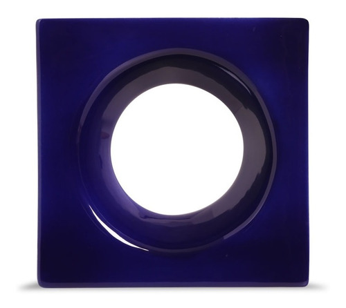 Cobogó Azul Rings Cerâmica Esmaltado  Construção 19,5x19,5cm