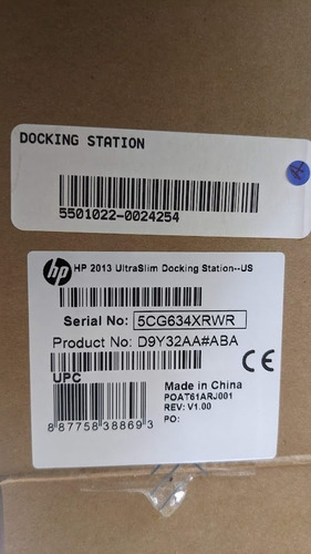 Hp Ultra Slim Dock 2013 Docking Station | D9y32aa#aba