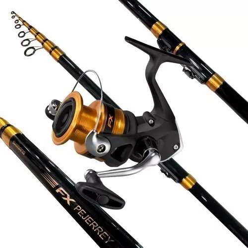 Combo Shimano Caña Fx 4,10m+reel Fx C3000 Pejerrey El Jabalí