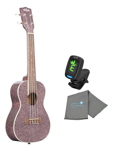 Kala Brand Music Champagne Concert Ukulele Sparkles Bun...