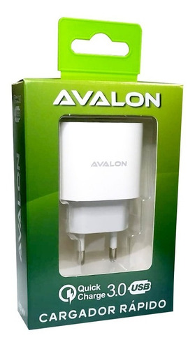 Ficha Cargador De Pared Avalon Carga Rapida Usb 18w Premium