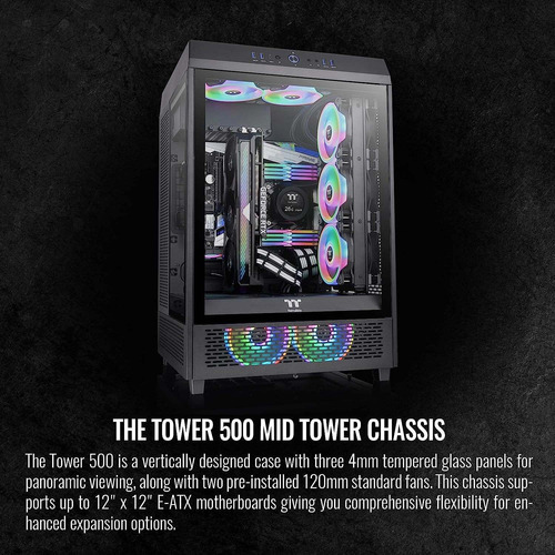 Gabinete Gamer Thermaltake The Tower 500 Negro Vertical