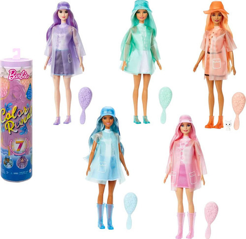 Barbie Muñeca Color Reveal Lluvia Y Sol 7 Sorpresas